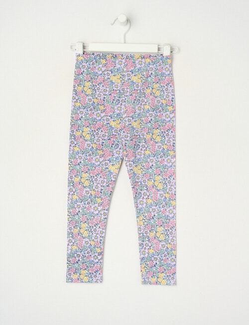 Mac & Ellie Ditsy FloralFull Length Legging, Milk product photo