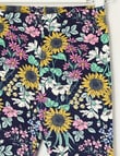 Mac & Ellie Sunflowers Full Length Legging, Navy product photo View 02 S
