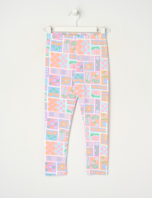 Mac & Ellie Flower Garden Full Length Legging , Milk product photo