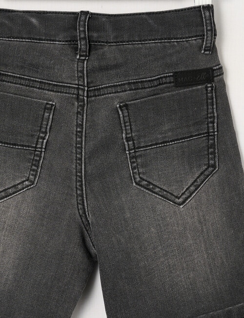 Mac & Ellie Motto Denim Short, Black product photo View 02 L