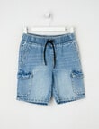 Mac & Ellie Cargo Denim Short, Blue product photo