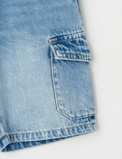 Mac & Ellie Cargo Denim Short, Blue product photo View 03 L