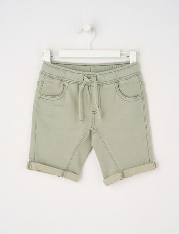 Mac & Ellie Gusset Denim Short, Light Olive product photo