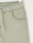Mac & Ellie Gusset Denim Short, Light Olive product photo View 03 S