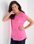 Ella J Hearts Boxy Tee, Pink product photo