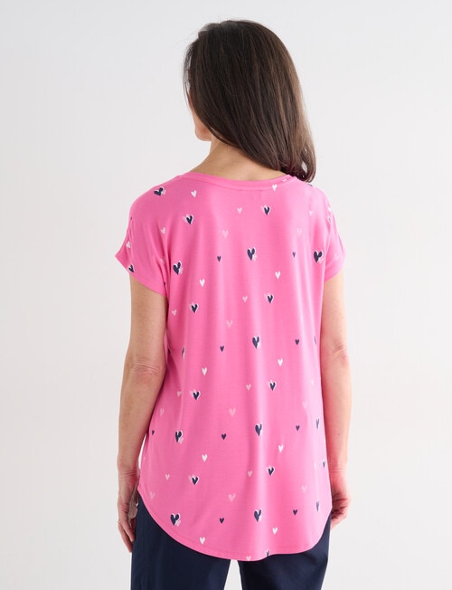 Ella J Hearts Boxy Tee, Pink product photo View 02 L