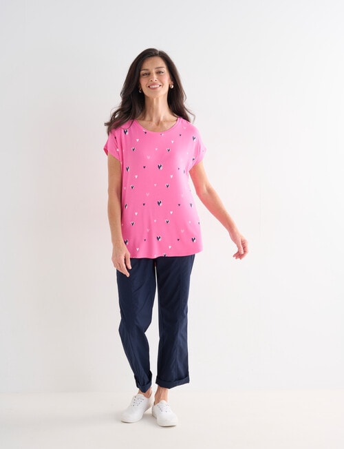 Ella J Hearts Boxy Tee, Pink product photo View 03 L