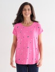 Ella J Hearts Boxy Tee, Pink product photo View 05 S