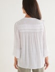 Ella J Pleat Detail Top, White product photo View 02 S