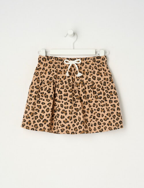 Mac & Ellie Leopard Knit Skort, Natural product photo