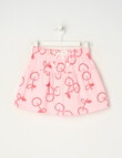 Mac & Ellie Cherries Knit Skort, Pink Sorbet product photo