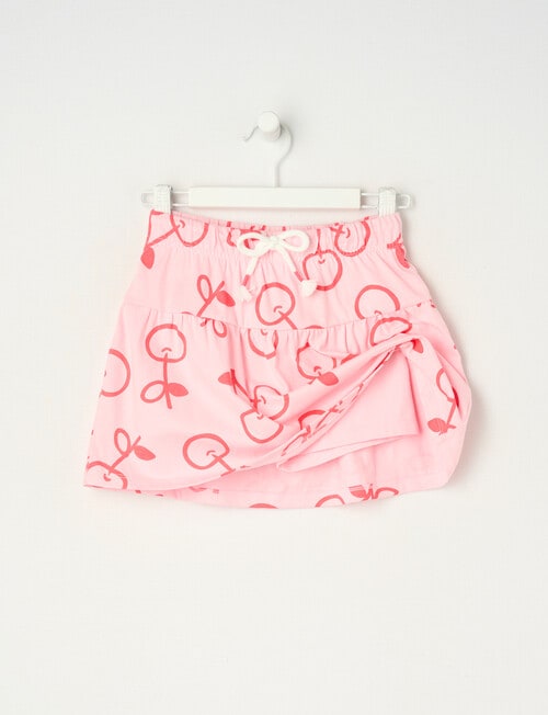 Mac & Ellie Cherries Knit Skort, Pink Sorbet product photo View 02 L