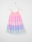Mac & Ellie Tiered Tulle Rainbow Dress, Pink product photo