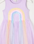 Mac & Ellie Rainbow Tulle Singlet Dress, Lilac product photo View 02 S