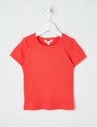 Mac & Ellie Rib Short Sleeve Tee, Cherry Red product photo