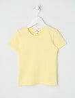 Mac & Ellie Rib Short Sleeve Tee, Lemon product photo