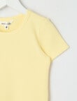 Mac & Ellie Rib Short Sleeve Tee, Lemon product photo View 02 S