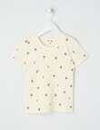 Mac & Ellie Cherry Rib Short Sleeve Tee, Milk product photo