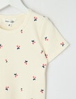 Mac & Ellie Cherry Rib Short Sleeve Tee, Milk product photo View 02 S