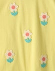Mac & Ellie Crochet Daisies Short Sleeve Boxy Tee, Lemon product photo View 02 S
