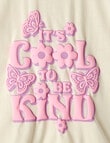 Mac & Ellie Be Kind Short Sleeve Boxy Tee, Milk product photo View 02 S