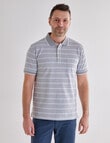Chisel Small Stripe Short Sleeve Polo Shirt, Light Grey product photo View 05 S