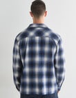 Gasoline Hanzo Check Overshirt, Blue product photo View 02 S