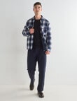 Gasoline Hanzo Check Overshirt, Blue product photo View 03 S