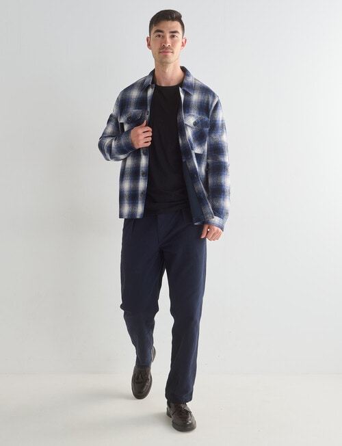 Gasoline Hanzo Check Overshirt, Blue product photo View 03 L