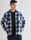 Gasoline Hanzo Check Overshirt, Blue product photo View 04 S