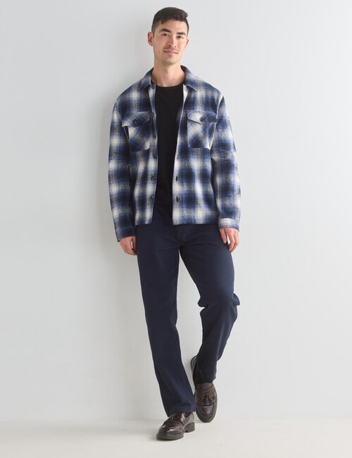 Gasoline Hanzo Check Overshirt, Blue product photo View 05 L