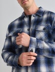 Gasoline Hanzo Check Overshirt, Blue product photo View 06 S