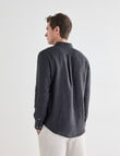 Gasoline Linen Long Sleeve Shirt, Graphite product photo View 02 S