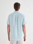 Gasoline Linen Short Sleeve Shirt, Mint product photo View 02 S