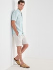 Gasoline Linen Short Sleeve Shirt, Mint product photo View 03 S
