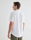 Gasoline Linen Short Sleeve Shirt, White product photo View 02 S