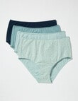 Lyric Ditsy Floral Full Brief, 4-Pack, Green product photo View 03 S