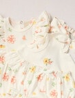 Little Bundle Flower Dress, Bodysuit, Bloomers & Headband Set, 4-Piece, White product photo View 03 S