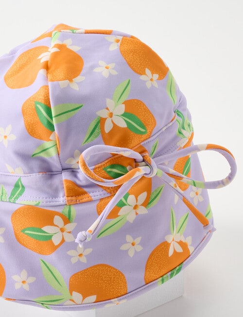 Teeny Weeny Oranges Legionnaire Swim Hat, Multicoloured product photo View 02 L