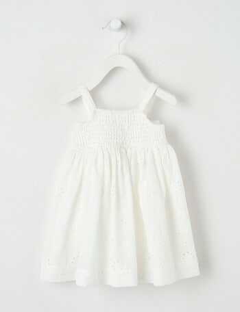 Teeny Weeny All Dressed Up Picnic Dress, White product photo