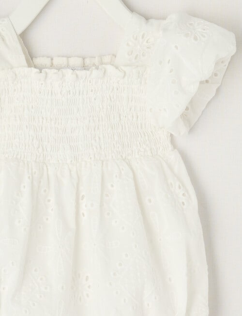 Teeny Weeny All Dressed Up Romper, White product photo View 02 L