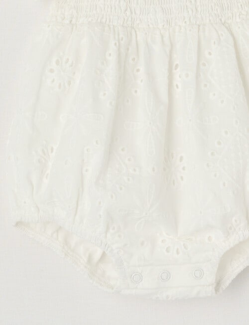 Teeny Weeny All Dressed Up Romper, White product photo View 03 L