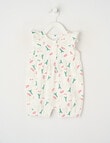 Teeny Weeny Christmas Novelty Mistletoe Romper, White product photo