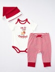 Teeny Weeny My 1st Christmas Set, 3-Piece, White & Red product photo