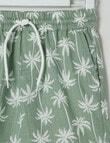 Mac & Ellie All Over Print Palm Woven Shorts, Khaki product photo View 02 S