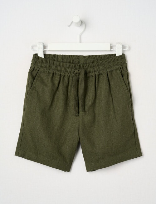 Mac & Ellie Linen Blend Woven Short, Olive product photo