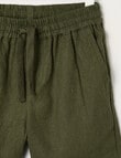 Mac & Ellie Linen Blend Woven Short, Olive product photo View 02 S