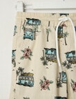 Mac & Ellie All Over Print Car Woven Shorts, Stone product photo View 02 S