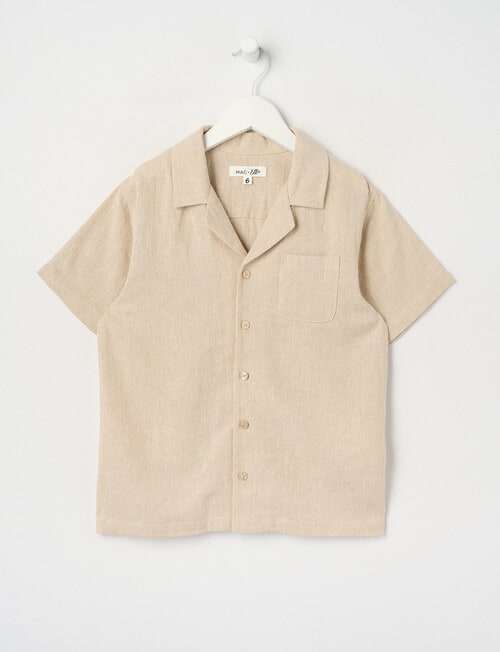 Mac & Ellie Linen Blend Shirt, Stone product photo