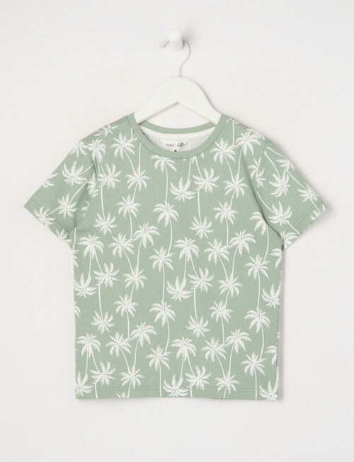 Mac & Ellie All Over Print Palm Short Sleeve, Khaki product photo